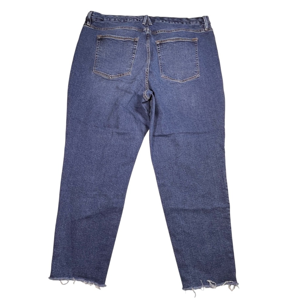 Good American Jeans Womens 20 Indigo GWKR953T High Rise Raw Hem Stretch Denim - Picture 3 of 13